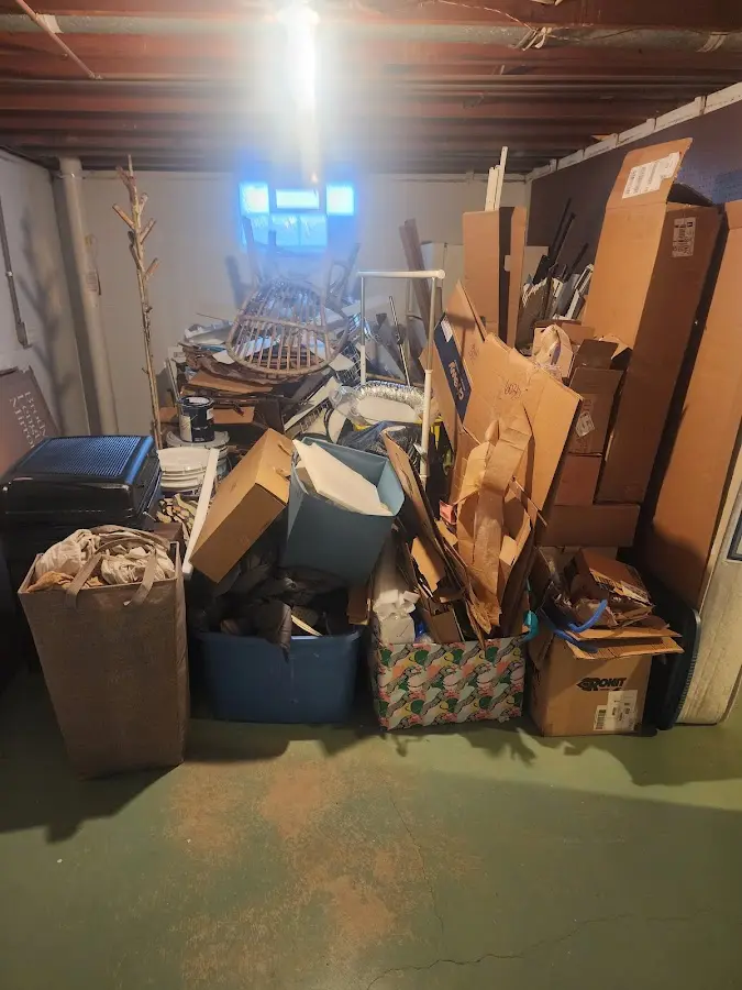 Roll-off dumpster container at job site for 20 Yard Dumpster Rental in Calumet